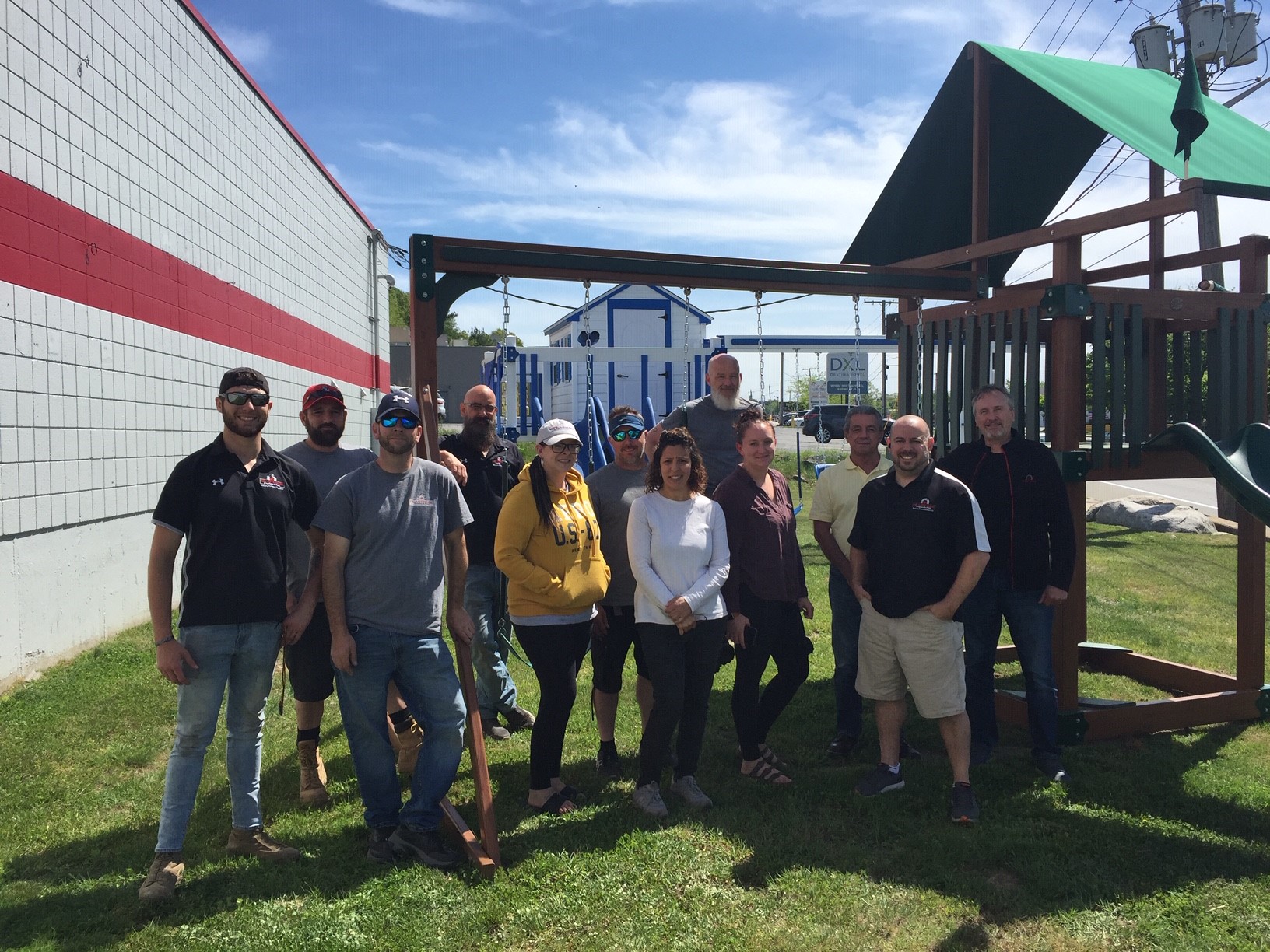 People standing in playground